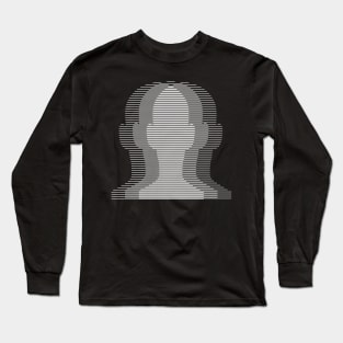 heads geometric lines Long Sleeve T-Shirt